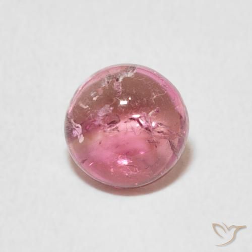 0.90ct Natural Rosa magenta Turmalina, Redondo, Transparente
