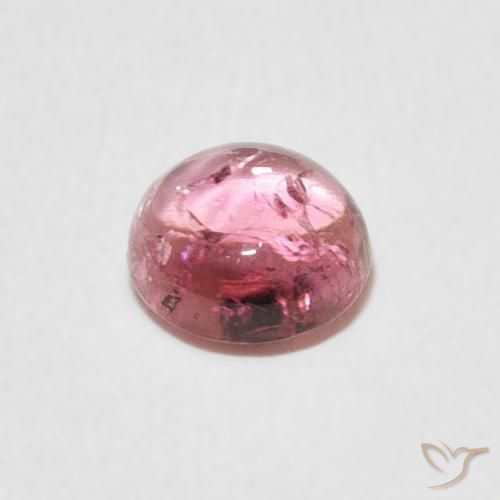 Turmalina Rosa magenta natural de 0.90 ct, Redondo, Transparente