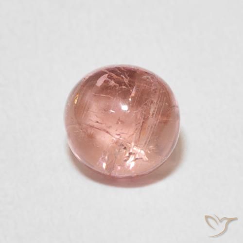 1.29ct Natural Rosado terroso Turmalina, Redondo, Transparente