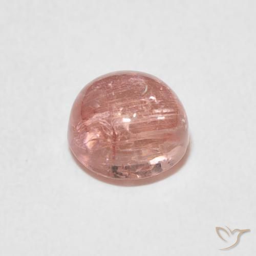 Turmalina Rosado terroso natural de 1.29 ct, Redondo, Transparente