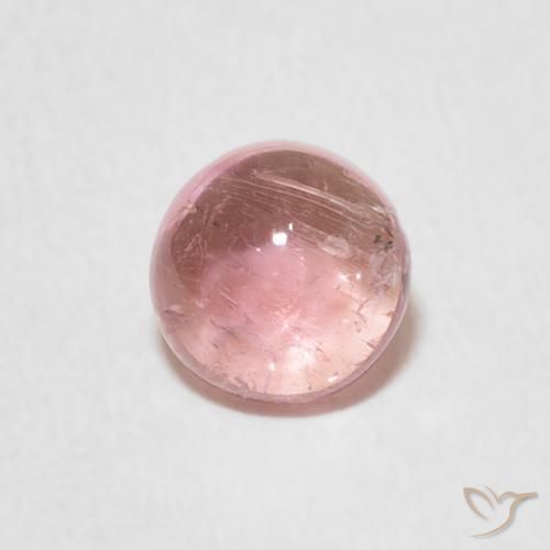 1.02ct Natural Rosado cálido claro Turmalina, Redondo, Transparente