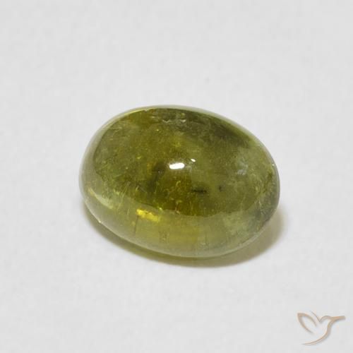 Turmalina Verde medio natural de 1.29 ct, Ovalada, Transparente