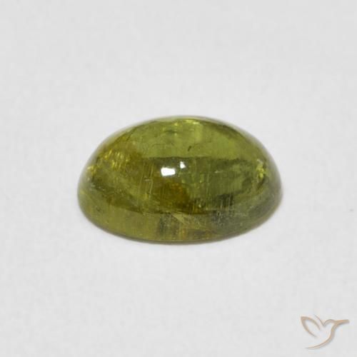 Turmalina Verde medio natural de 1.29 ct, Ovalada, Transparente