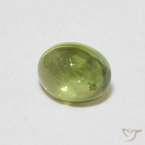 Turmalina Verde Oliva natural de 0.79 ct, Ovalada, Transparente