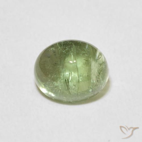 1.44ct Natural Verde claro turmalina, Ovalada, Transparente