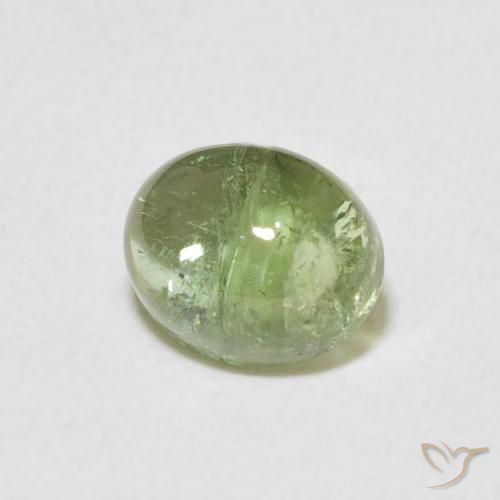 Turmalina Verde claro natural de 1.44 ct, Ovalada, Transparente