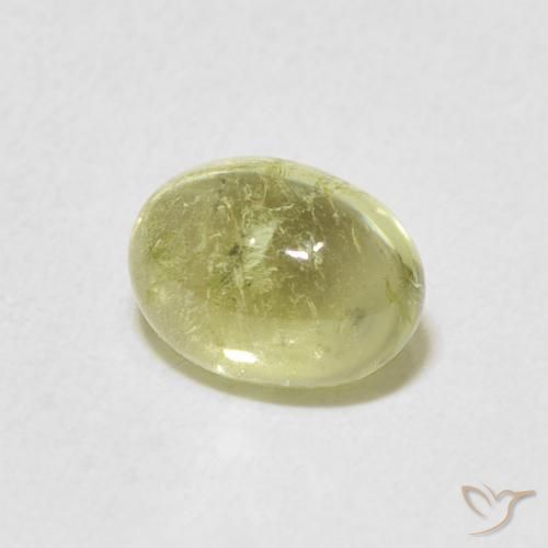 Turmalina Amarillo claro natural de 1.36 ct, Ovalada, Transparente