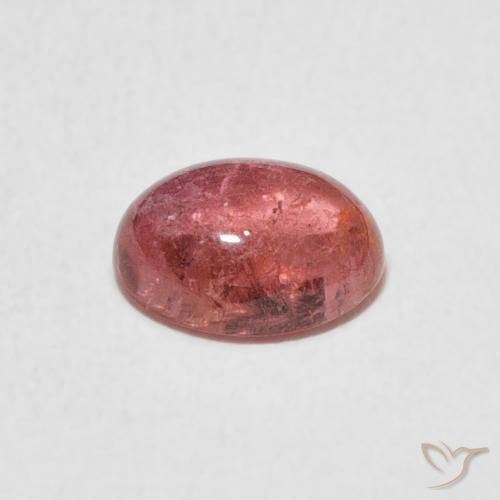 Turmalina Rosado frambuesa natural de 1.10 ct, Ovalada, Transparente