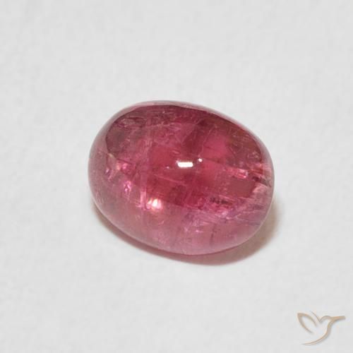 Turmalina Carmesí intenso natural de 1.29 ct, Ovalada, Transparente