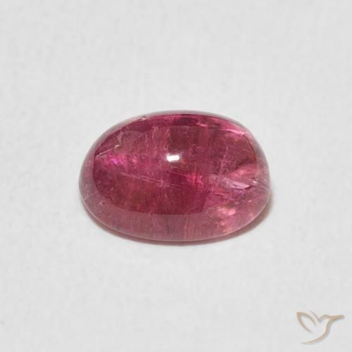 Turmalina Carmesí intenso natural de 1.29 ct, Ovalada, Transparente