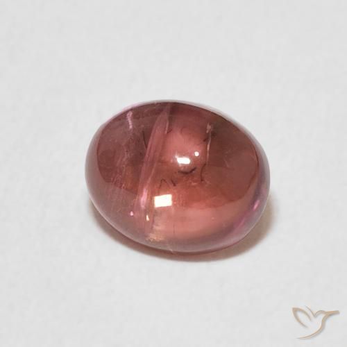 Turmalina Rosado medio natural de 1.38 ct, Ovalada, Transparente