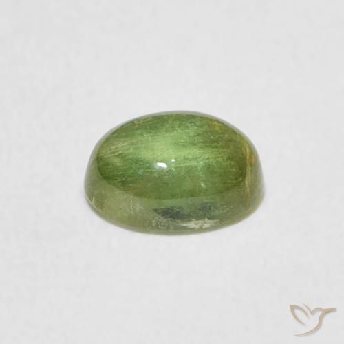 Turmalina Verde cálido natural de 0.76 ct, Ovalada, Transparente