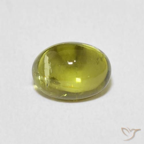 1.44ct Natural Verde terroso cálido turmalina, Ovalada, Transparente
