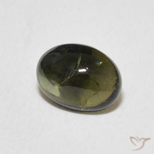 Turmalina Verde oscuro natural de 1.50 ct, Ovalada, Transparente