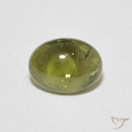 1.19ct Natural Verde cálido Turmalina, Ovalada, Transparente