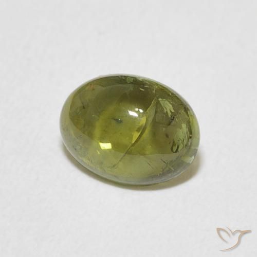 Turmalina Verde cálido natural de 1.19 ct, Ovalada, Transparente