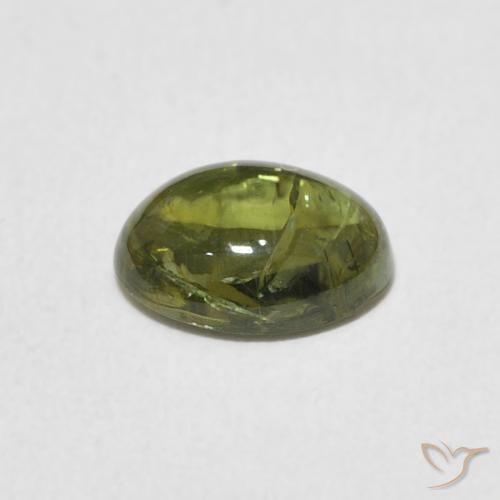 Turmalina Verde cálido natural de 1.19 ct, Ovalada, Transparente