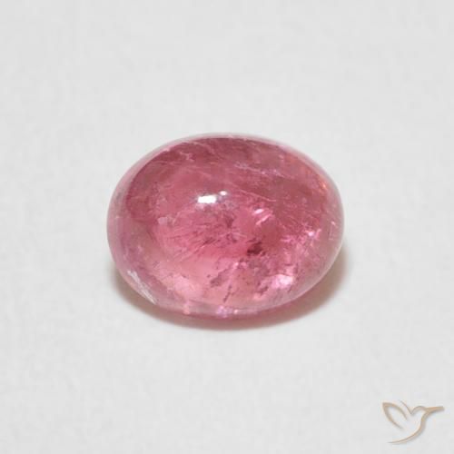 0.86ct Natural Rosado Bubblegum turmalina, Ovalada, Transparente
