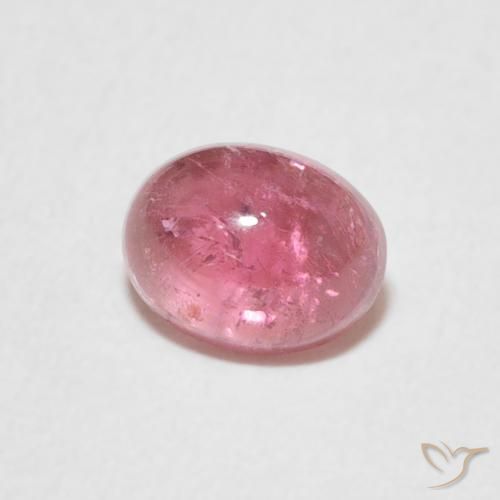 Turmalina Rosado Bubblegum natural de 0.86 ct, Ovalada, Transparente