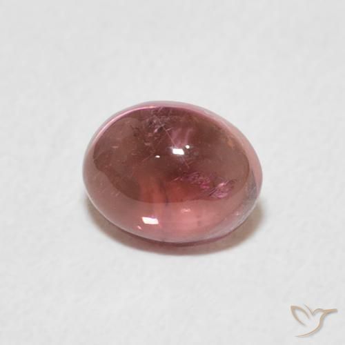 Turmalina Rosado medio natural de 0.74 ct, Ovalada, Transparente