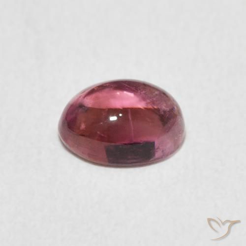 Turmalina Rosado medio natural de 0.74 ct, Ovalada, Transparente