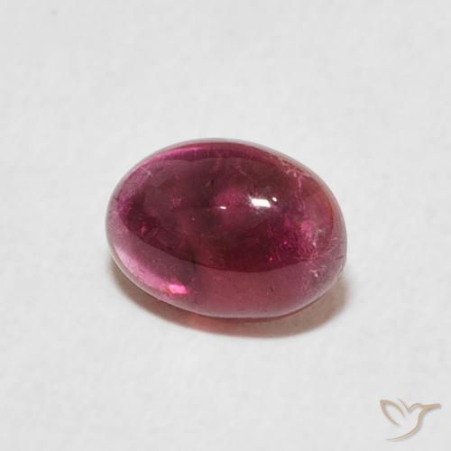 Turmalina Magenta intenso natural de 0.76 ct, Ovalada, Transparente