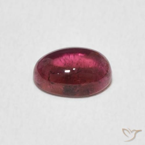 Turmalina Magenta intenso natural de 0.76 ct, Ovalada, Transparente