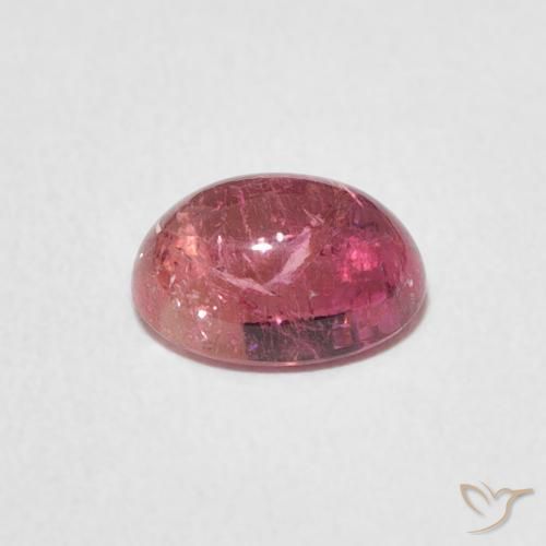 Turmalina Rosado medio natural de 1.35 ct, Ovalada, Transparente