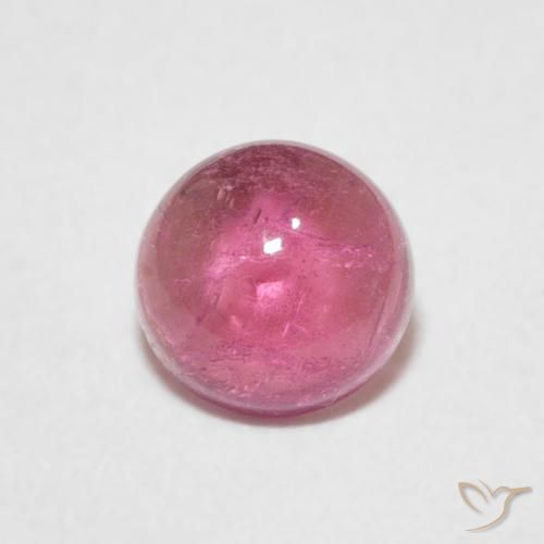 0.90ct Natural Rosado medio Turmalina, Redondo, Transparente