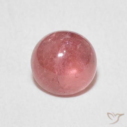 0.94ct Natural Rosado naranja intenso Turmalina, Redondo, Transparente