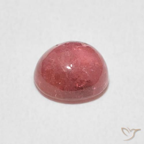 Turmalina Rosado naranja intenso natural de 0.94 ct, Redondo, Transparente
