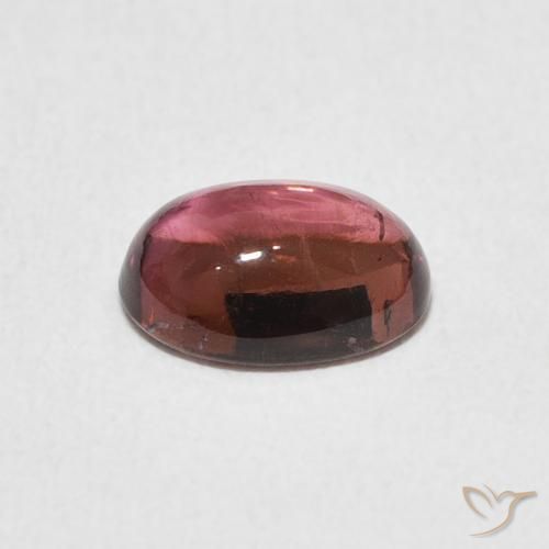 Turmalina Rosa oscuro natural de 1.12 ct, Ovalada, Transparente
