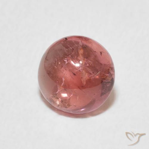 Turmalina Rosado frambuesa natural de 0.93 ct, Redondo, Transparente