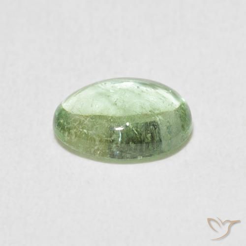 Turmalina Verde amarillento pálido natural de 1.06 ct, Ovalada, Transparente