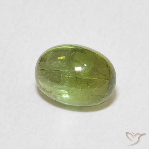 Turmalina Verde vivo natural de 0.92 ct, Ovalada, Transparente