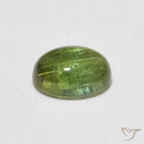Turmalina Verde vivo natural de 0.92 ct, Ovalada, Transparente