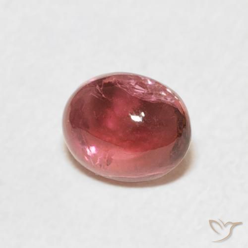 Turmalina Rosado medio natural de 0.92 ct, Ovalada, Transparente