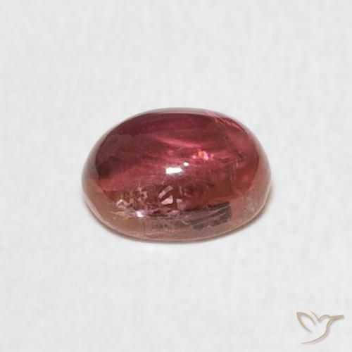Turmalina Rosado medio natural de 0.92 ct, Ovalada, Transparente