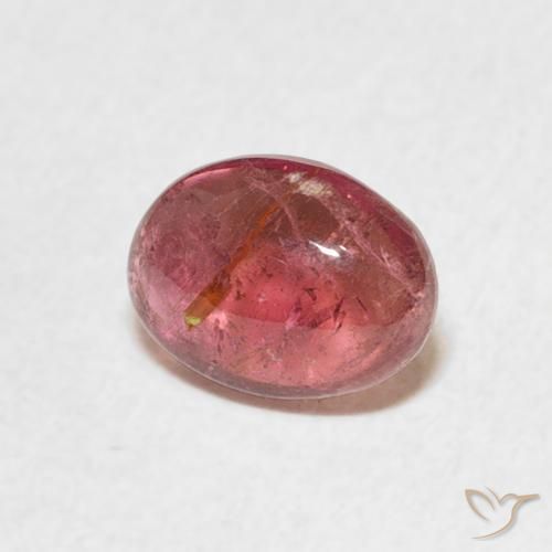 Turmalina Rosado naranja natural de 1.35 ct, Ovalada, Transparente