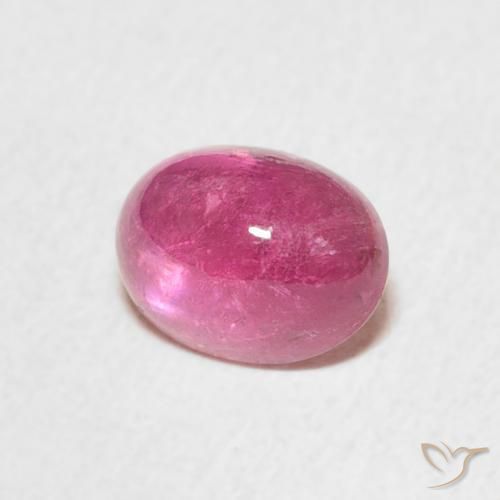 Turmalina Magenta intenso natural de 1.53 ct, Ovalada, Transparente