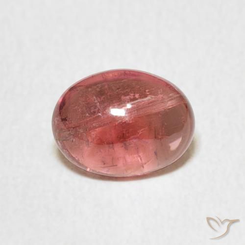 1.28ct Natural Rosado naranja turmalina, Ovalada, Transparente