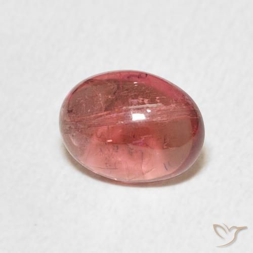 Turmalina Rosado naranja natural de 1.28 ct, Ovalada, Transparente