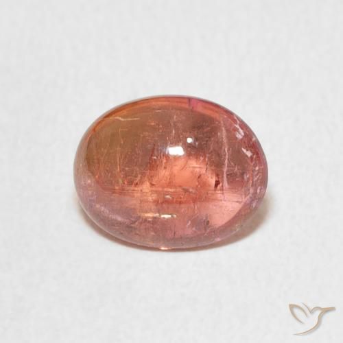 1.90ct Natural Rosado naranja turmalina, Ovalada, Transparente