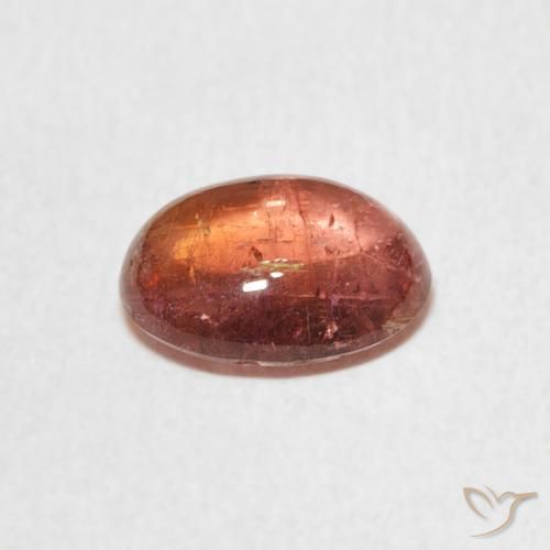 Turmalina Rosado naranja natural de 1.90 ct, Ovalada, Transparente