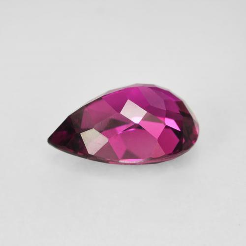Turmalina medium dark-purple natural de 1,54 ct, en forma de pera, VVS