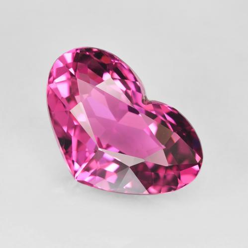 4.15ct Natural Uva turmalina, Corazón, VVS