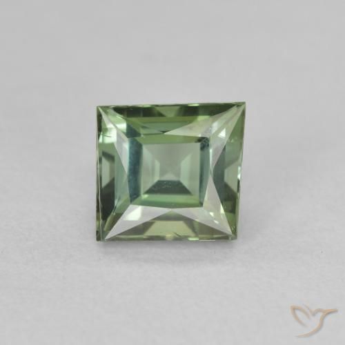 1.58ct Natural Verde terroso pálido turmalina, Elegante, VVS, Photo A