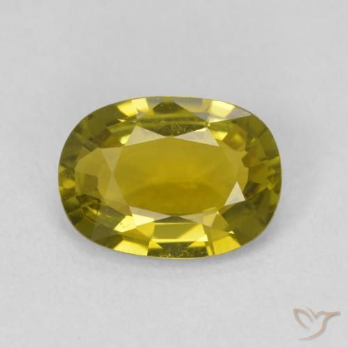 1.80ct Natural Verde amarillento turmalina, Forma Cojín, VVS-VS