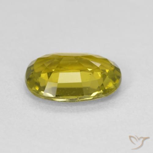 Turmalina Verde amarillento natural de 1.80 ct, Forma Cojín, VVS-VS