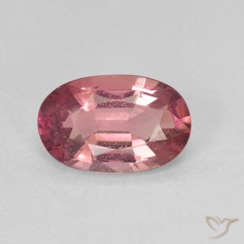1.48ct Natural Rosado intenso turmalina, Ovalada, VVS-VS